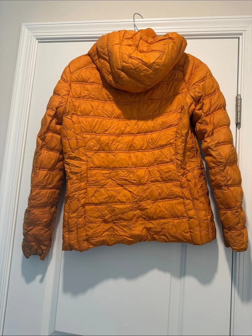 Michael Kors Women's Quilted Puffer Jacket in Orange